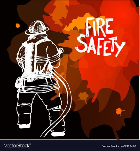 Firefighter With A Hose Sign Royalty Free Vector Image