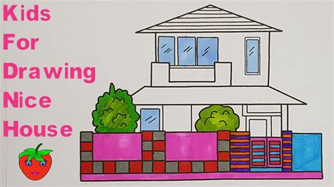 How To Draw A House Coloring Book Youtube