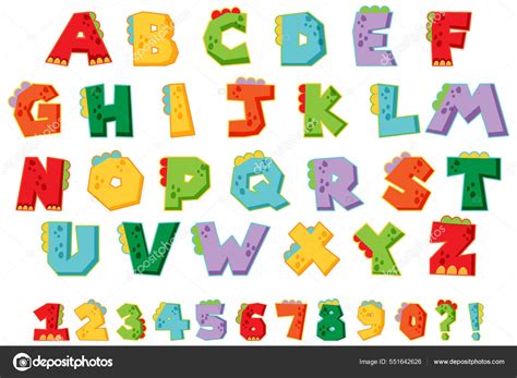 Font Design English Alphabets Numbers Illustration Stock Vector Image