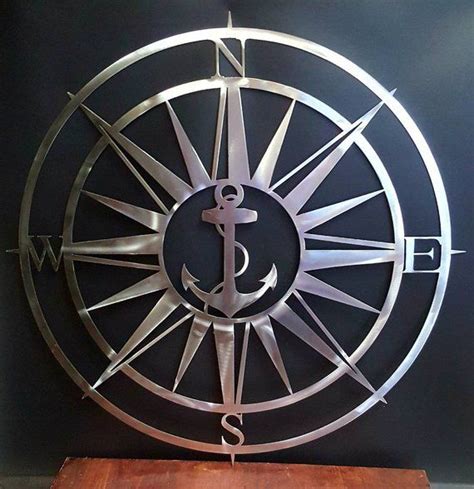 nautical compass metal wall art compass nautical etsy abstract metal wall art anchor wall