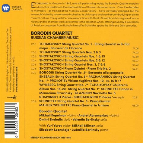 Borodin Quartet Russian Chamber Music 8 Cds Jpc