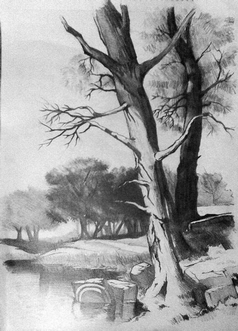 Scenery Pencil Drawings And Scenery Paintings Search Result At