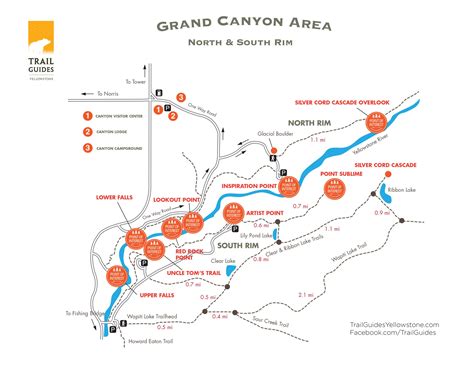 Grand Canyon Of The Yellowstone Trail Map Yellowstone Trip Wyoming