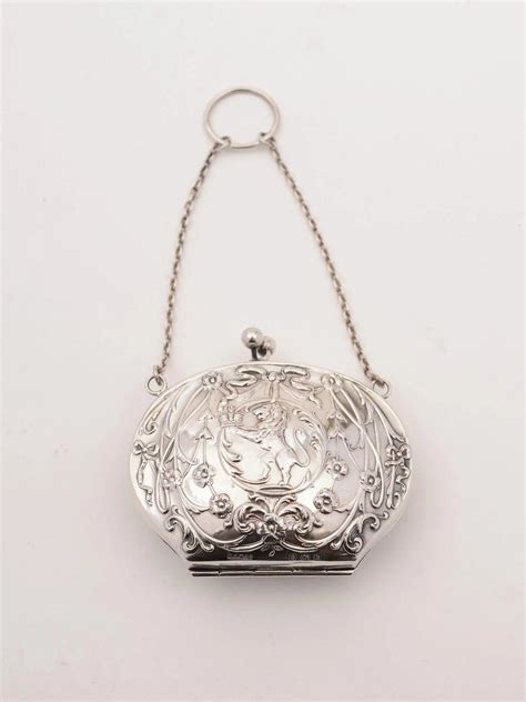 Silver Art Nouveau Purse, Birmingham 1909 | Vintage purses, Silver purses, Unique purses
