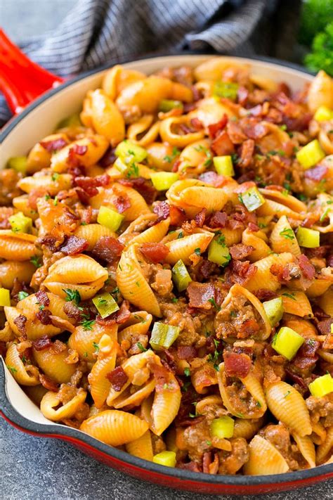 To make the easiest ground beef and pasta, set the instant pot to sauté and cook ground beef in olive oil until it's nicely browned. Cheeseburger Pasta - Dinner at the Zoo