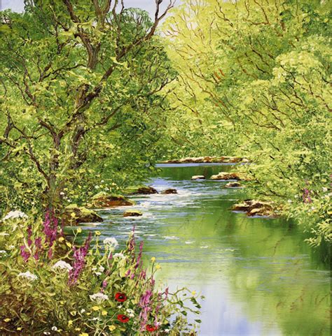 Terry Evans Original Oil Painting On Canvas Spring In The Yorkshire