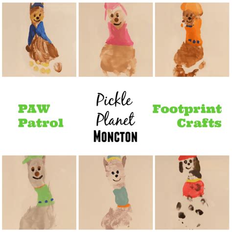Paw Patrol Footprint Art • Pickle Planet Moncton