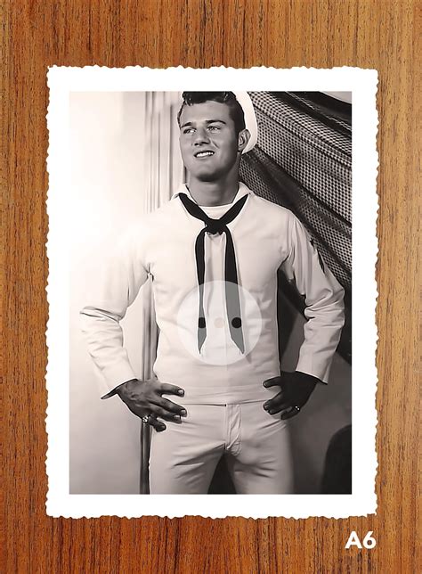 Huge Bulge Handsome Sailor Military Navy Vintage Photo Print Etsy