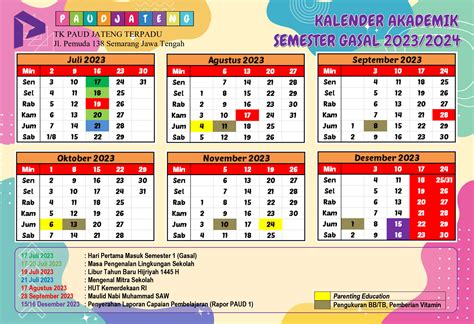 Kalender Akademik Paud 20232024 Tk Kb Tpa Bisa Edit Paud Jateng