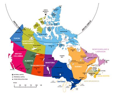 Large Administrative Divisions Map Of Canada Vidiani Maps Of