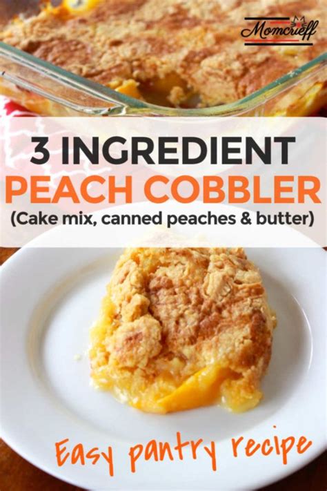After hundreds of peach cobbler recipes tested by our expert team, we chose the best peach cobbler recipe of 2021! Three Ingredient Peach Cobbler | Recipe in 2020 | Canned ...