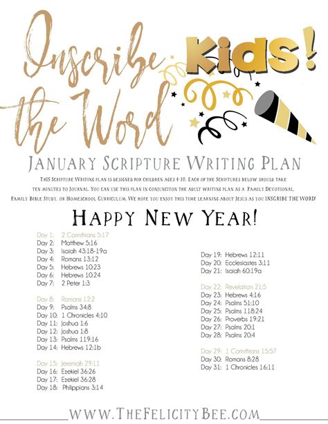 Inscribe The Word January Scripture Writing Plan For Kids Is Here In