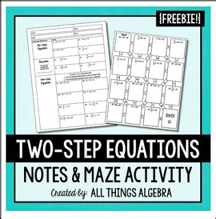 Solving for a specific variable worksheet. FREE MATH LESSON - "Two-Step Equations Notes & Maze Activity" (con imágenes) | Ecuaciones ...