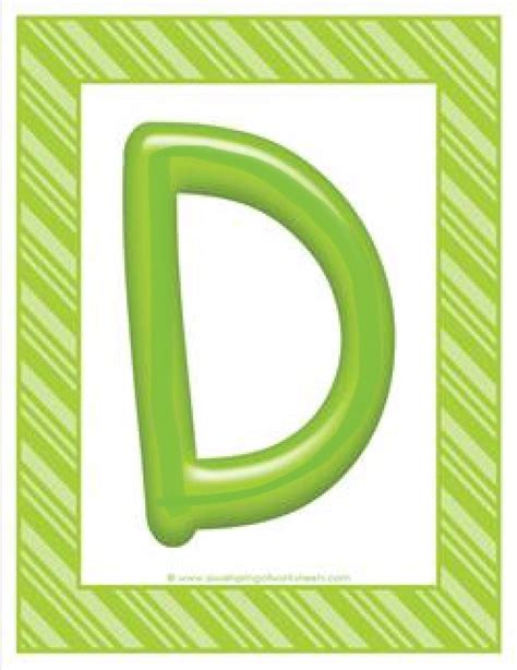 Stripes And Candy Colorful Letters Uppercase D The Letter D Photo