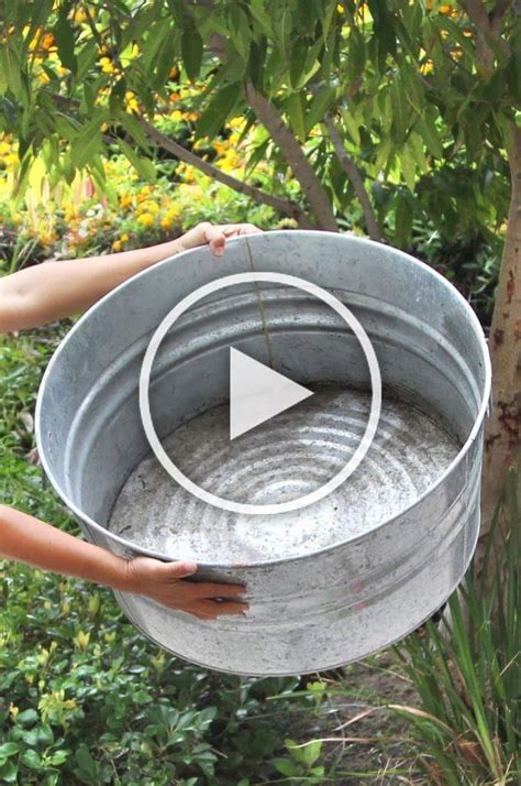 An Old Galvanized Tub Transformed Into A Beautiful Outdoor Solar