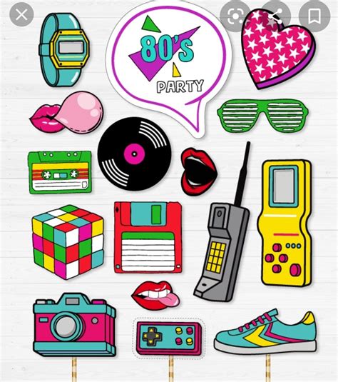 1980s Party Photo Booth Props Photobooth Props 80s Etsy Artofit