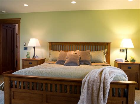 Or, rather, a fascinating family of hues. Comfortable Green Master Bedroom With Wood Furnishings | HGTV