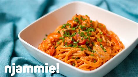 Pasta Met Scampi En Tomatenroomsaus Recept Njammie YouTube