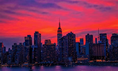 Stunning Wow Stunning Sunset Seen Tonight From New York City Ny