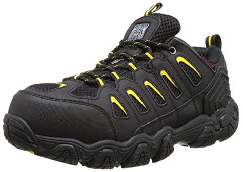 Skechers Leather For Work Blais Bixford Steel Toe Hiking Shoe In Black
