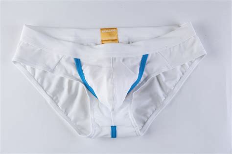 White 3pcs Mens Sexy Underwear Pouch Separator Briefs Physiological