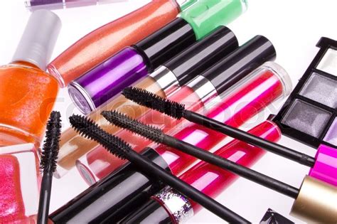 Set Of Makeup Products Isolated On Stock Image Colourbox