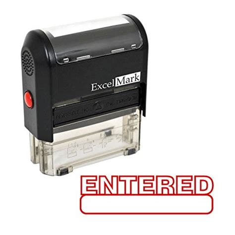 Entered Self Inking Rubber Stamp Red Ink 42a1539web R