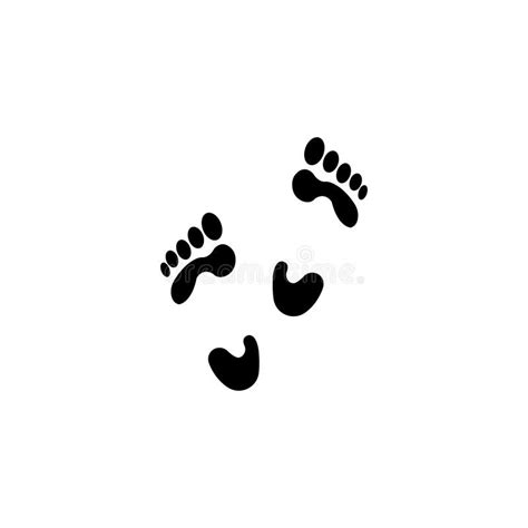 Logo Soles Of Black Feet Vector Illustration Stock Vector