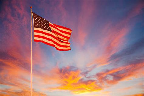 American Flag Sunset Stock Photos Pictures And Royalty Free Images Istock
