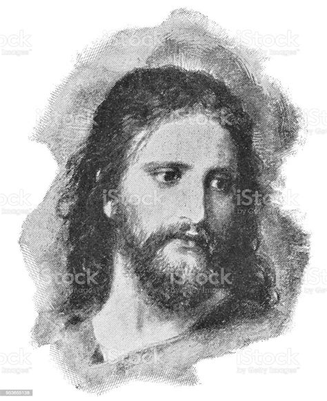 Christs Image By Heinrich Hofmann 19th Century Stock Illustration