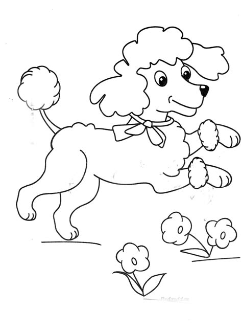 Printable coloring page, lucky doggy, princess dog, poodle, funny dog, puppy, printable coloring pages adult, kids coloring page. Poodle Coloring Pages to download and print for free