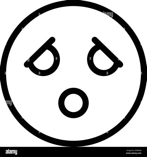 Sad Emoji Icon Outline Sad Emoji Vector Icon For Web Design Isolated