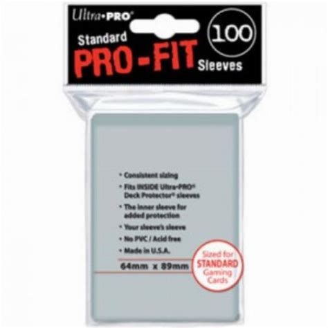 Ultra Pro Pro Fit Card Sleeves Standard Size 100ct Clear Efantasygr