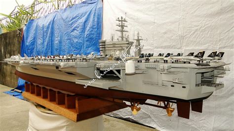 Uss Nimitz Cvn 68 Large Scale Mahogany Wooden Aircraft Models Boat