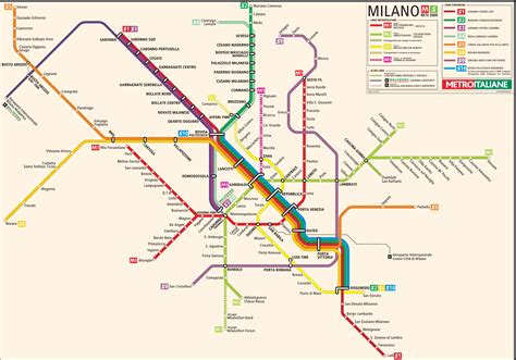 Milan Metro Map •