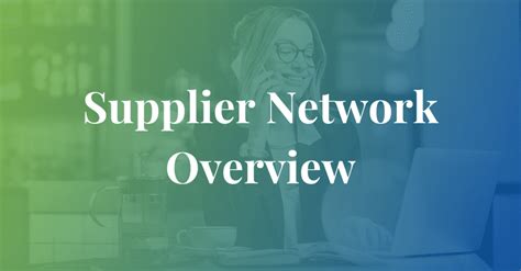 Plannernet Supplier Network Overview