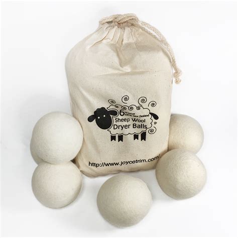 6 pack natural organic wool dryer balls joyce trimming