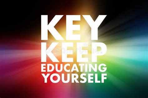 Key Keep Educating Yourself Acronym Education Concept Background