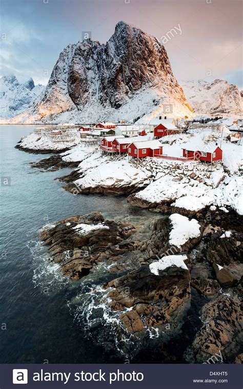 A View Of Hamnoy Village On The Lofoten Islands With Lilandstinden In