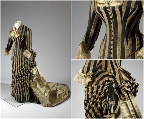 Evening Dress Charles Frederick Worth Ca 1884 The Stripes In This