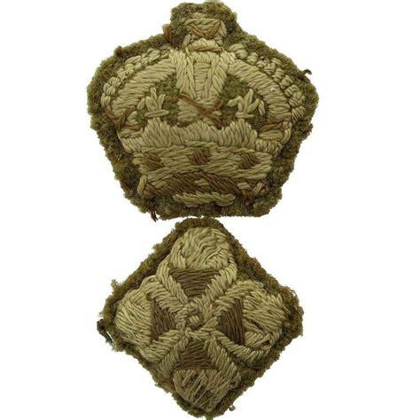 Ww2 British Army Officers Cloth Insignia Pips Rank Of Lieutenant Colonel