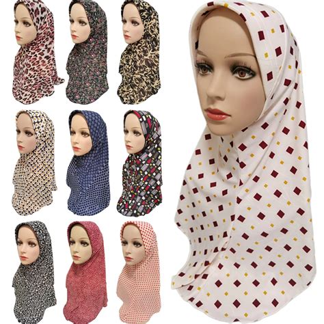 muslim women one piece hijab hat islamic amira headscarf head wrap shawl neck covers turban arab