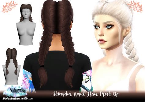 Shimydim Sims S4 Shimydimsimss Appel Hair Mesh Up Naturals Wms