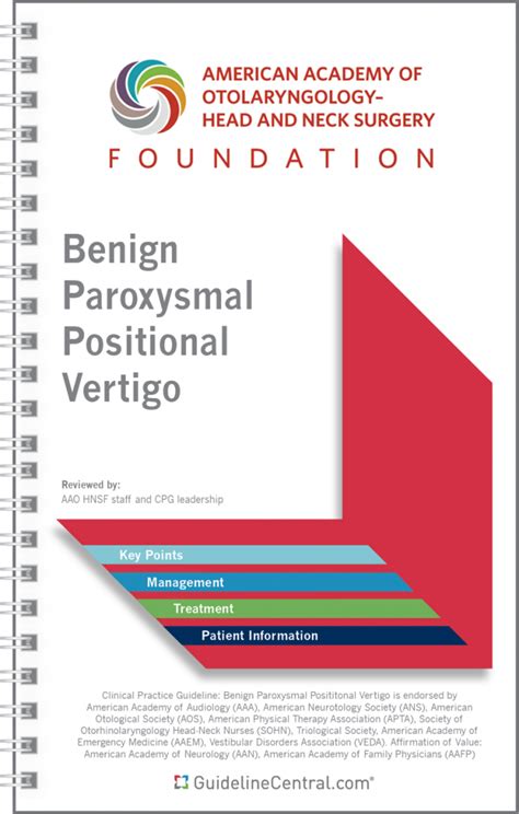 Benign Paroxysmal Positional Vertigo Guidelines Pocket Guide