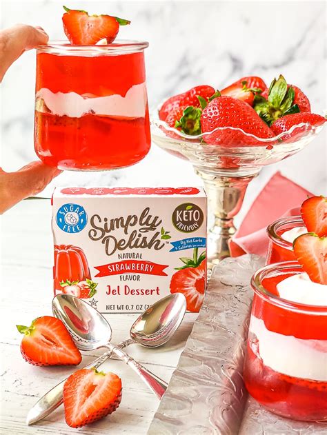 keto strawberry jel cups simply delish