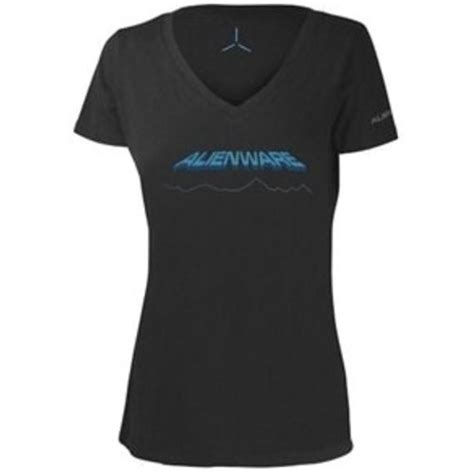 Alienware Awswdm Space Age Gaming Gear T Shirt Medium Ladies Gray