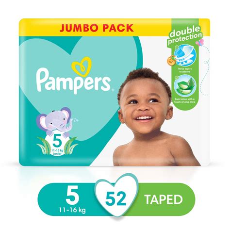 Pampers Baby Dry Size 5 Jumbo Pack 52 Nappies Lotion With Aloe