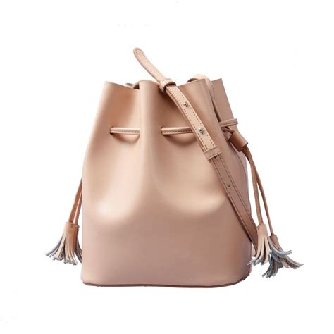 The Product Leather Bucket Bag In Pink Is Sold By Womens Fashion Bags