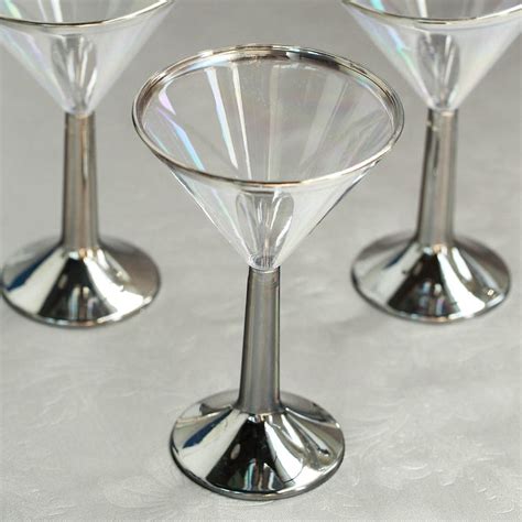 Plastic Martini Cocktail Glass Disposable 5 Oz 8 Pack 2 Piece