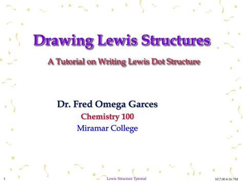 Ppt Drawing Lewis Structures A Tutorial On Writing Lewis Dot